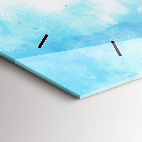 Horizontal wall clock Painted spots