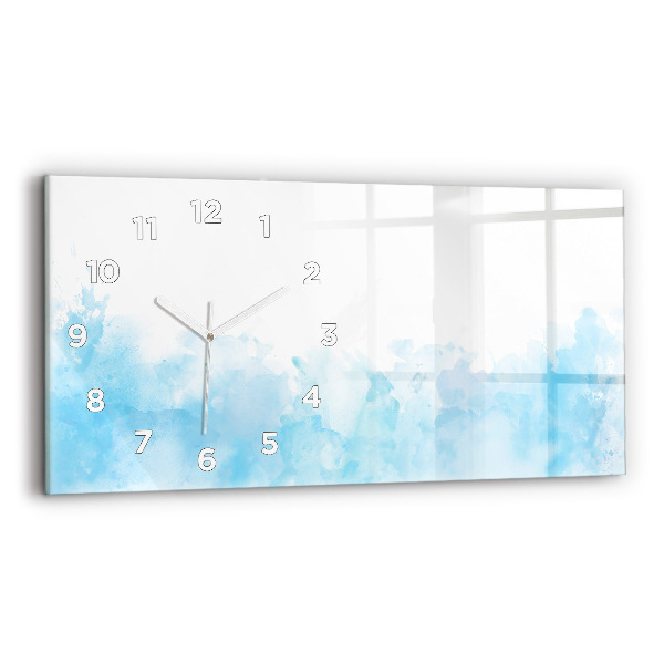 Horizontal wall clock Painted spots