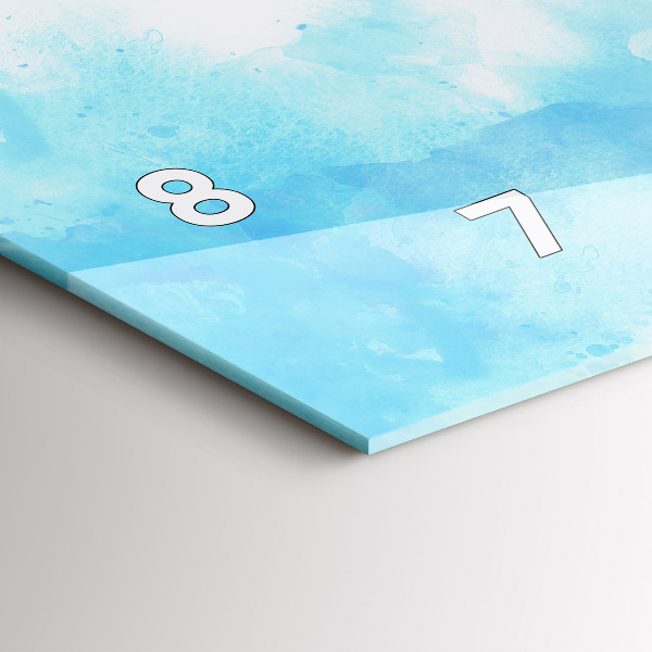 Horizontal wall clock Painted spots