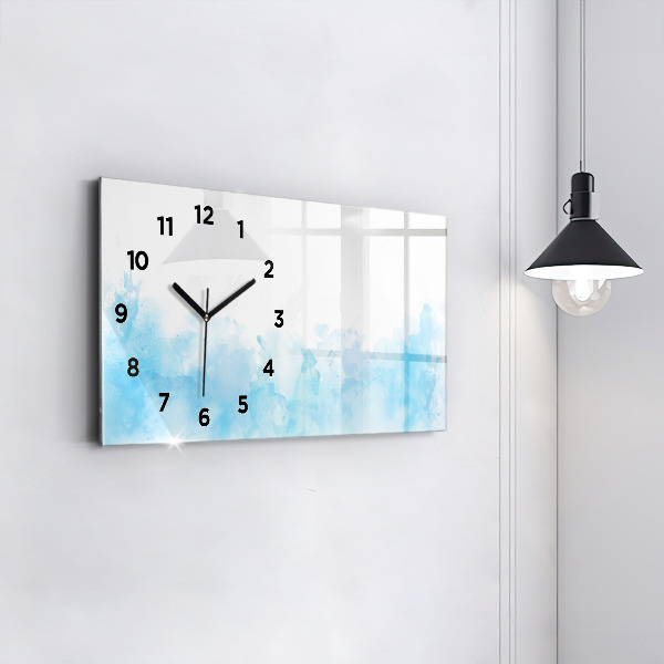 Horizontal wall clock Painted spots