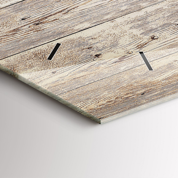 Horizontal wall clock Wooden panels