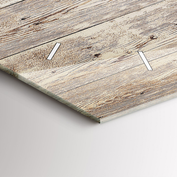 Horizontal wall clock Wooden panels