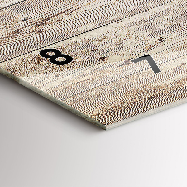 Horizontal wall clock Wooden panels