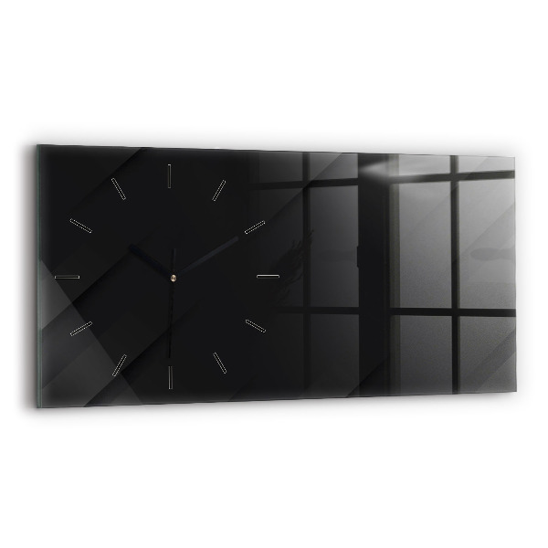 Horizontal wall clock Dark wall pattern