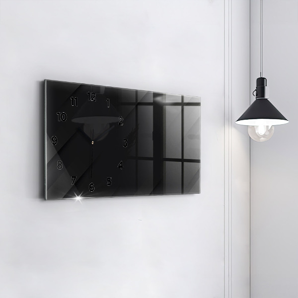 Horizontal wall clock Dark wall pattern