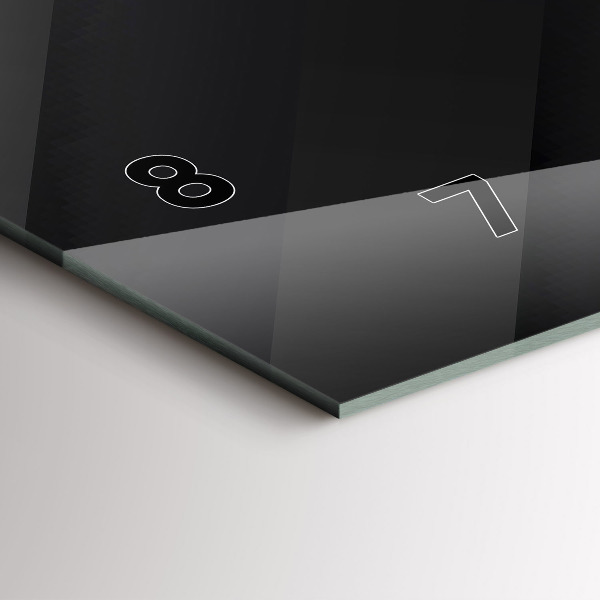 Horizontal wall clock Dark wall pattern