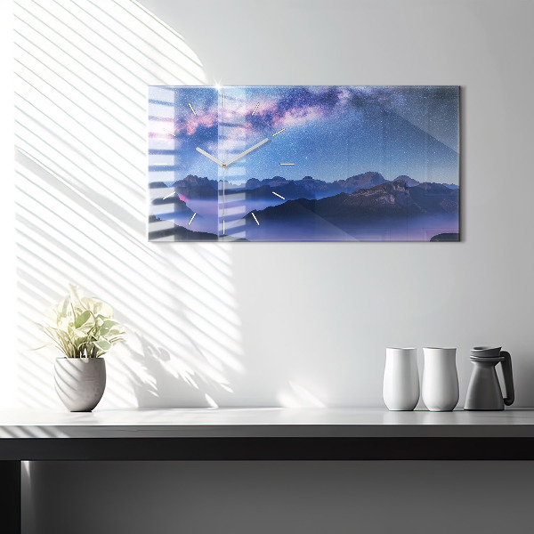 Horizontal wall clock Milky Way