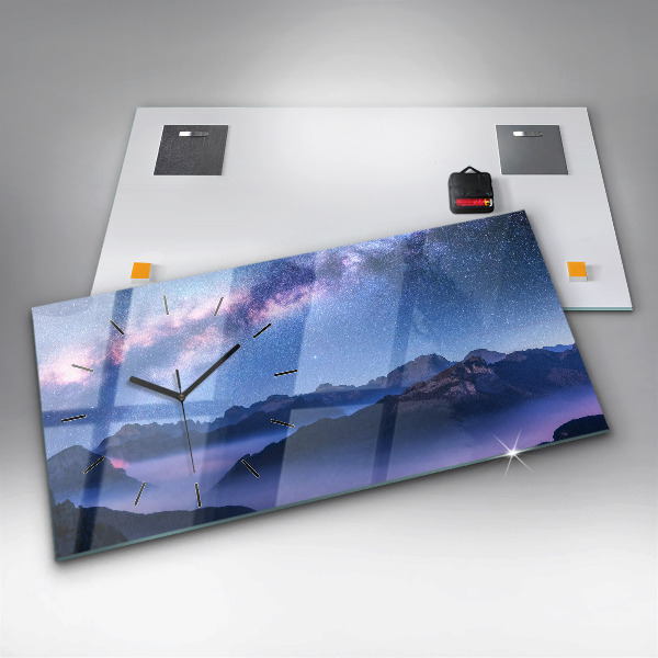 Horizontal wall clock Milky Way