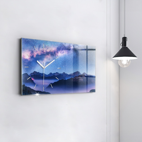 Horizontal wall clock Milky Way