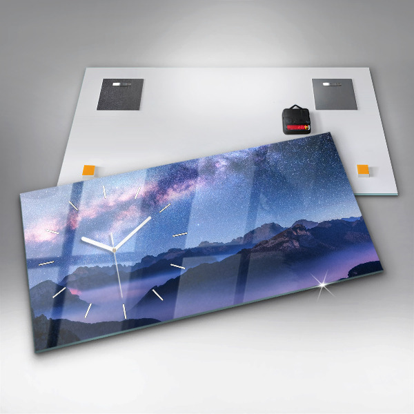 Horizontal wall clock Milky Way