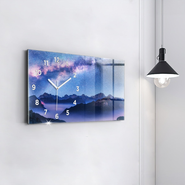 Horizontal wall clock Milky Way