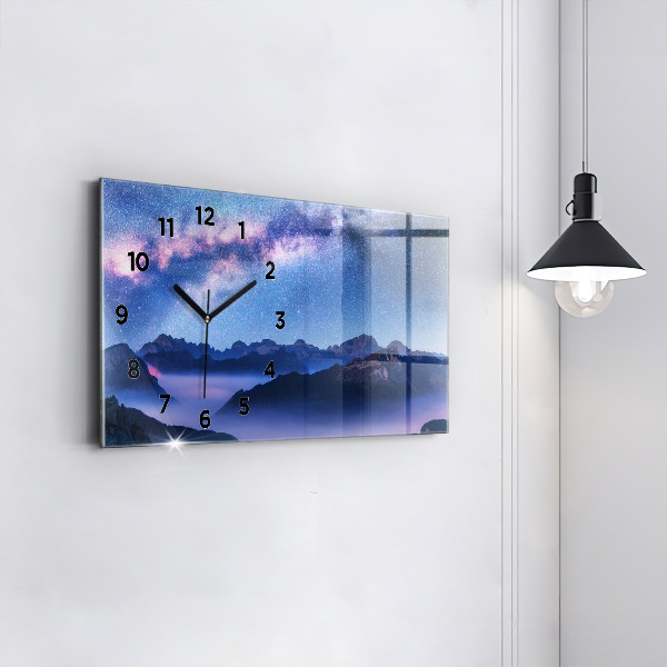Horizontal wall clock Milky Way