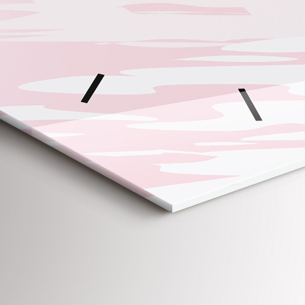 Horizontal wall clock Pastel abstraction