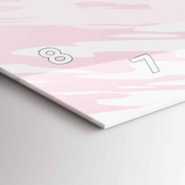 Horizontal wall clock Pastel abstraction