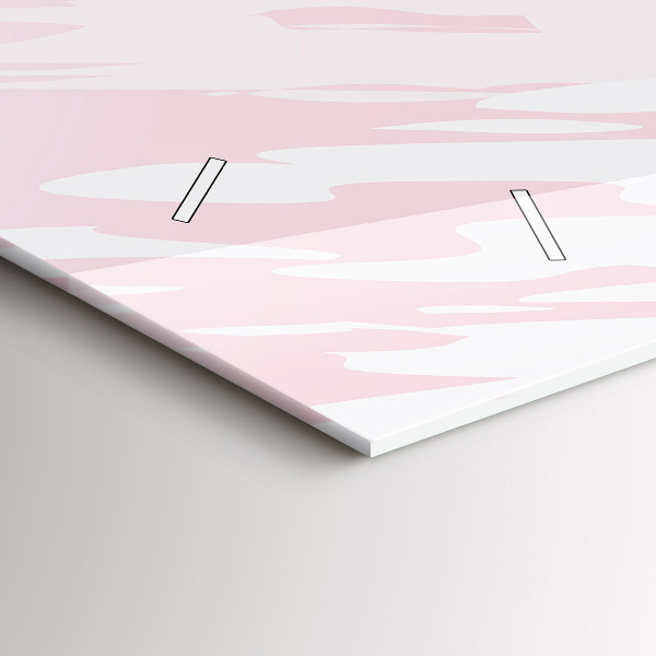 Horizontal wall clock Pastel abstraction