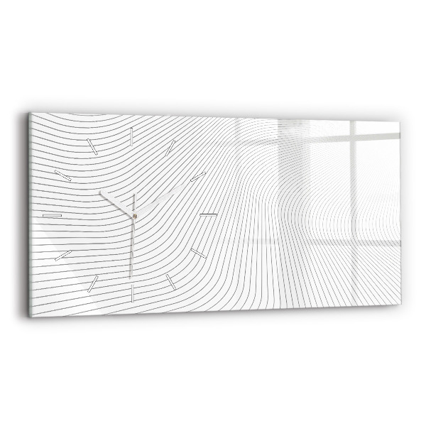 Horizontal wall clock Abstraction lines