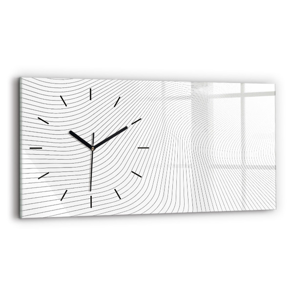 Horizontal wall clock Abstraction lines