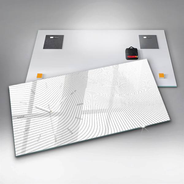 Horizontal wall clock Abstraction lines