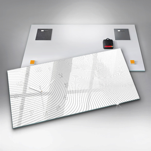 Horizontal wall clock Abstraction lines