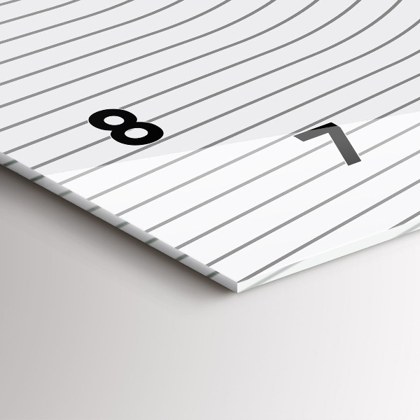 Horizontal wall clock Abstraction lines