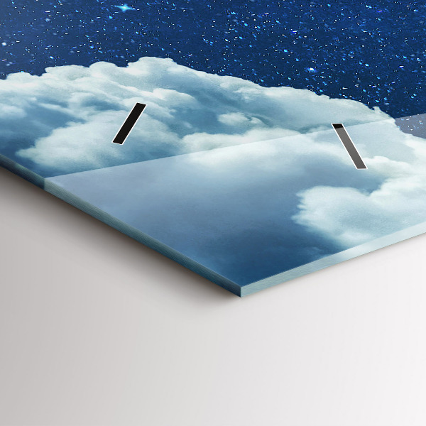 Horizontal wall clock Night sky