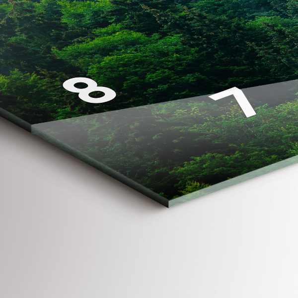 Horizontal wall clock Misty forest