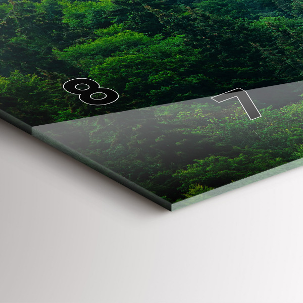 Horizontal wall clock Misty forest