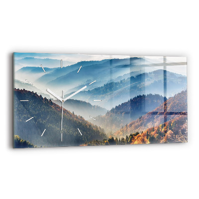 Horizontal wall clock Mountain landscape