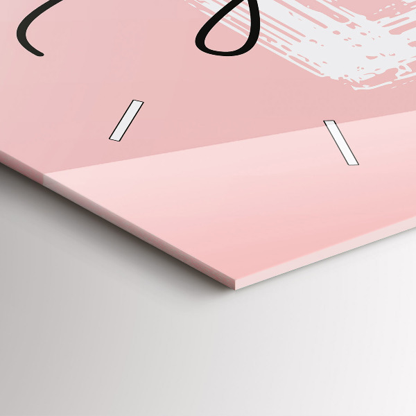 Horizontal wall clock The inscription Love yourself