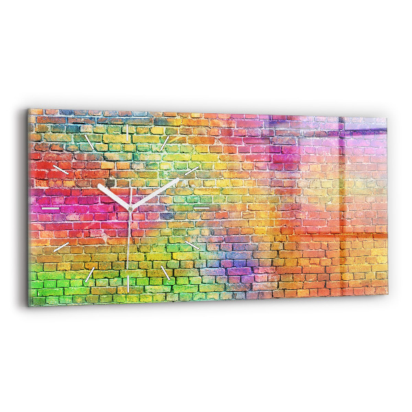 Horizontal wall clock Painted wall