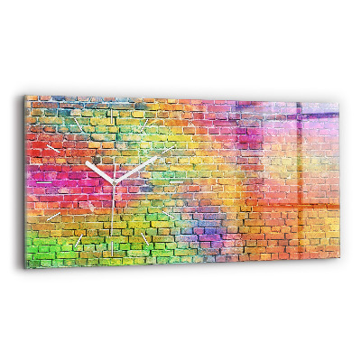 Horizontal wall clock Painted wall