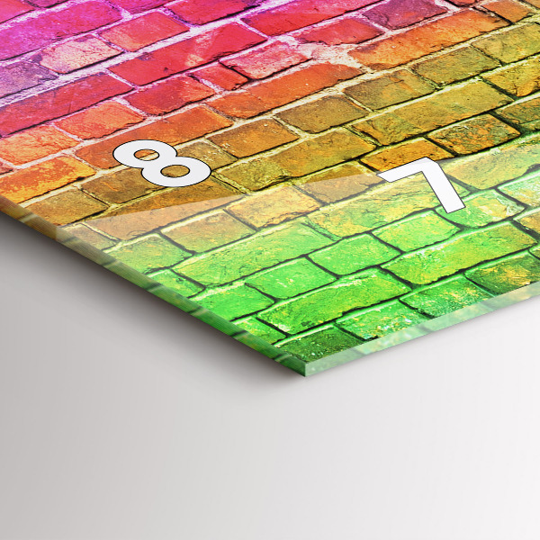 Horizontal wall clock Painted wall