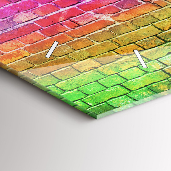 Horizontal wall clock Painted wall