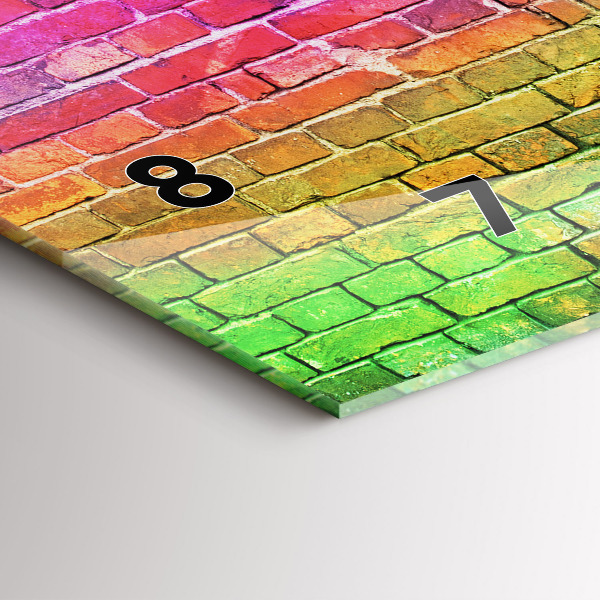 Horizontal wall clock Painted wall