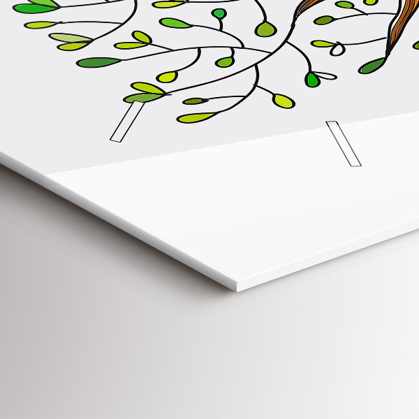 Horizontal wall clock Tree roots