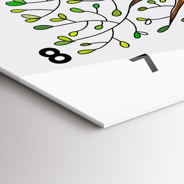 Horizontal wall clock Tree roots