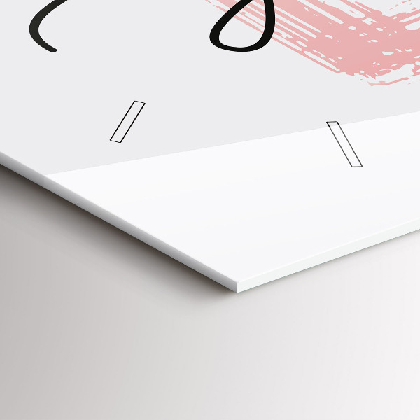 Horizontal wall clock Love yourself inscription