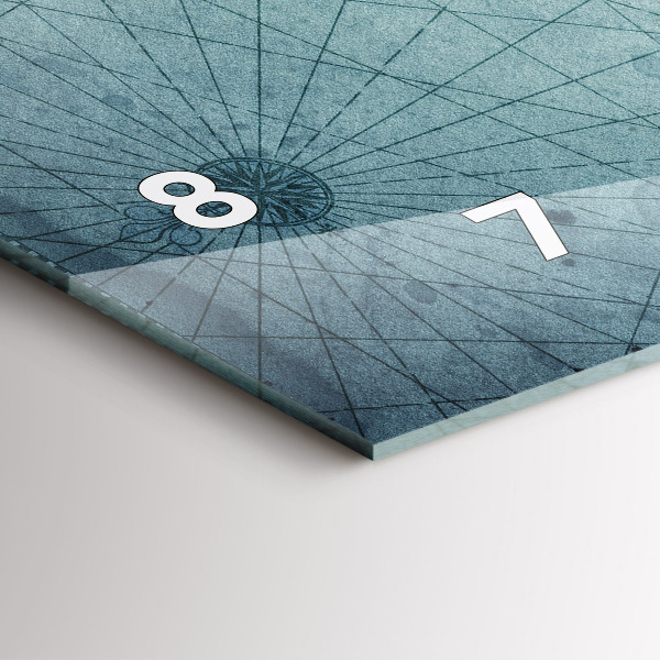 Horizontal wall clock Vintage Map