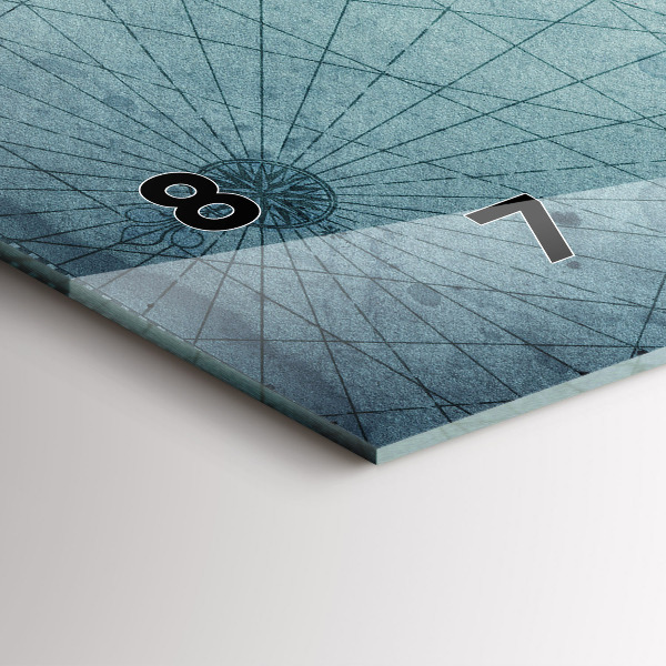 Horizontal wall clock Vintage Map