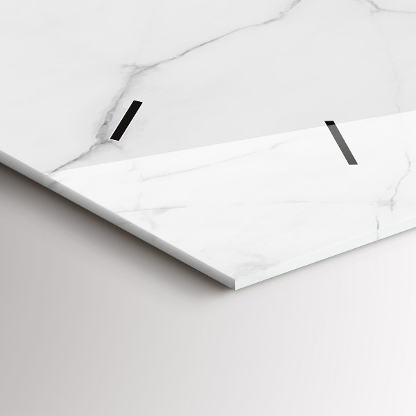 Horizontal wall clock Decorative marble