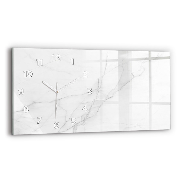 Horizontal wall clock Decorative marble