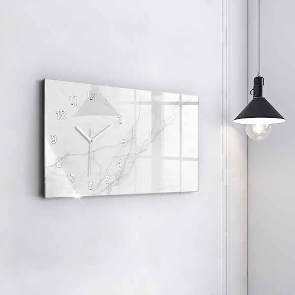 Horizontal wall clock Decorative marble