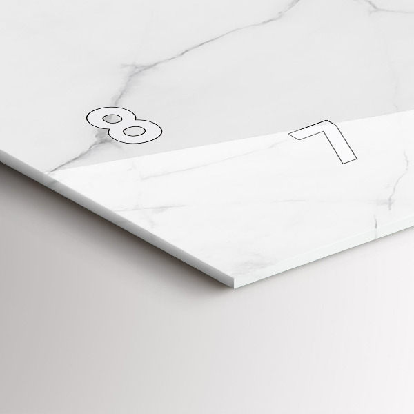 Horizontal wall clock Decorative marble