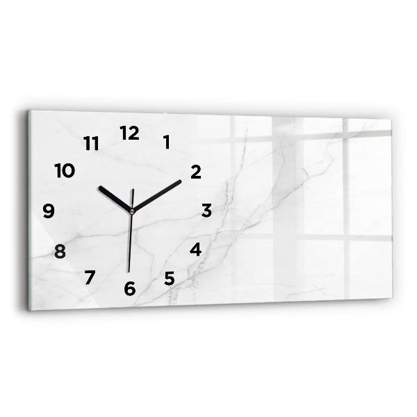 Horizontal wall clock Decorative marble