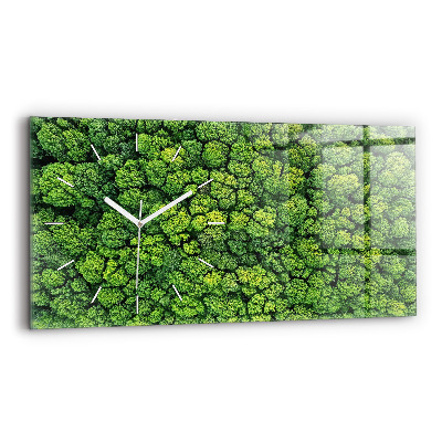 Horizontal wall clock Forest from a bird's eye view