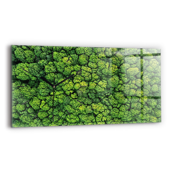 Horizontal wall clock Forest from a bird's eye view