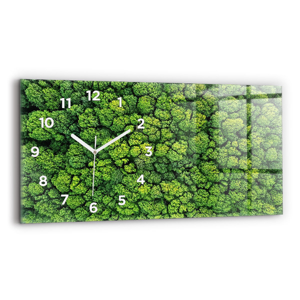 Horizontal wall clock Forest from a bird's eye view