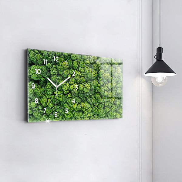 Horizontal wall clock Forest from a bird's eye view