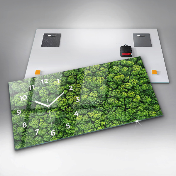 Horizontal wall clock Forest from a bird's eye view
