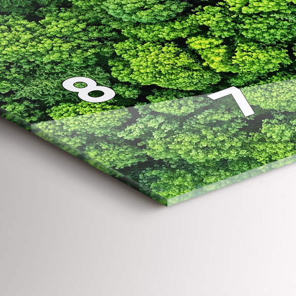 Horizontal wall clock Forest from a bird's eye view